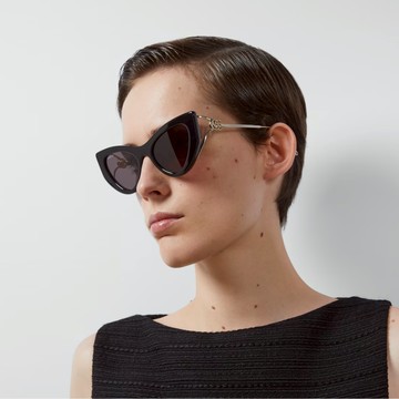GUCCI｜GG1565S-001前衛貓眼太陽眼鏡【葛洛麗雅眼鏡】