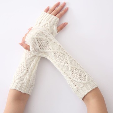 針織手套露指手套-菱形提花半指臂套男女配件6色74bo21【獨家進口】【米蘭精品】