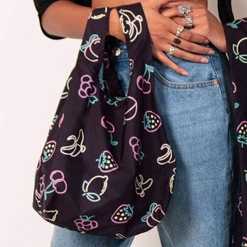 英國Kind Bag-環保收納購物袋-小-水果霓虹燈