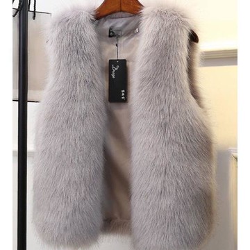 秋冬百搭皮草馬甲仿狐貍毛外套