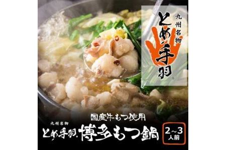 九州名物とめ手羽　博多もつ鍋セット　味噌味　２－３人前