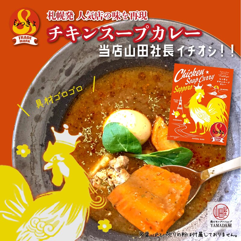 らっきょ チキン スープカレー 560g レトルト カレー 北海道 札幌 本格