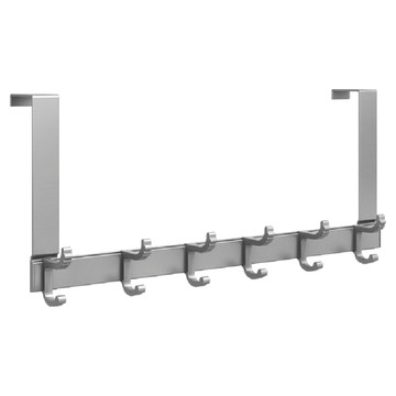 妃妃嚴選 太空鋁門後掛鈎 適用於≤4.5的室內門 26.5cm加長掛條  槍灰  1個