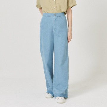 【Simply Yours】下擺拼接牛仔褲 藍F