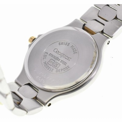 LONGINES(ロンジン) SS クォーツ レディース △ ☆良品【LONGINES】ロンジン コンクエスト 4019 SS/GP