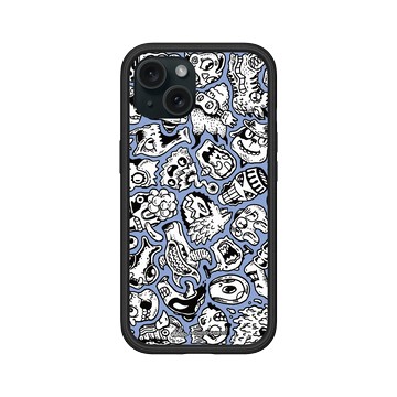 iPhone 15 Mod NX 黑 - Ted Leonid Melendres - Puzzle Heads Blue 2 藍謎2