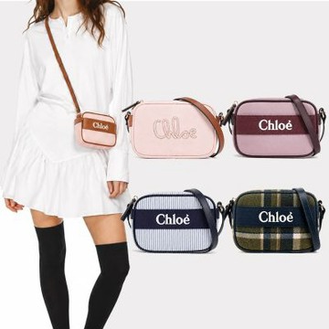 Chloe 經典品牌LOGO帆布相機包