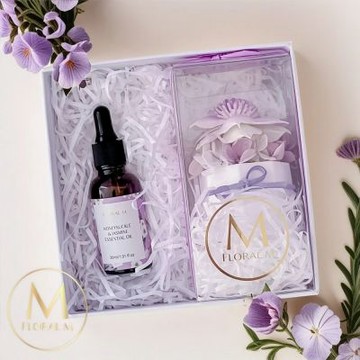 【Floral M】加州落日花園香氛擴香禮盒 含30ml品牌香氛油(居家香氛/香水精油/香氛擴香花/擴香禮物/送禮)