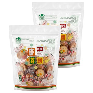 昇田食品 原味麥芽餅  250g  2袋