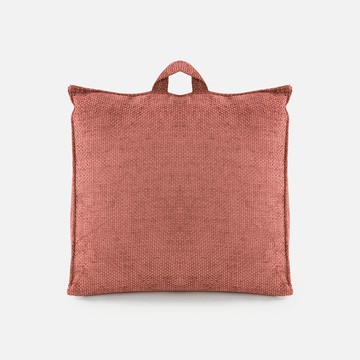 香奈兒絨編格紋三角大靠墊 紅