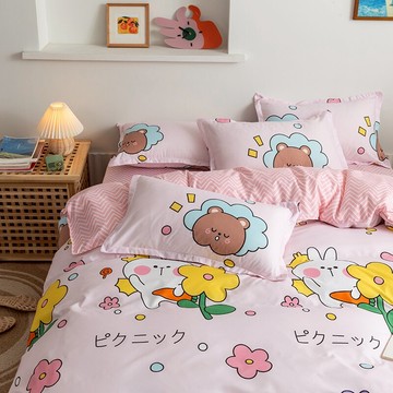 新款床單四件套被套夏季ins公主風床上三件套網紅春秋水洗棉4