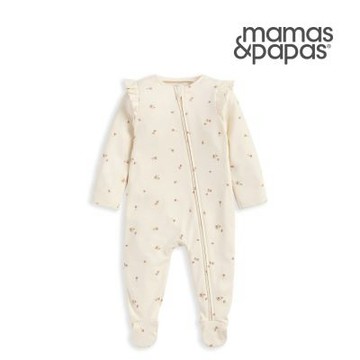 Mamas&Papas 晨霧玫瑰-斜襟連身衣