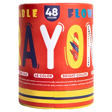 FLOWER MONACO 無毒水洗環保蠟筆 48色 適用於3歲以上兒童  1個
