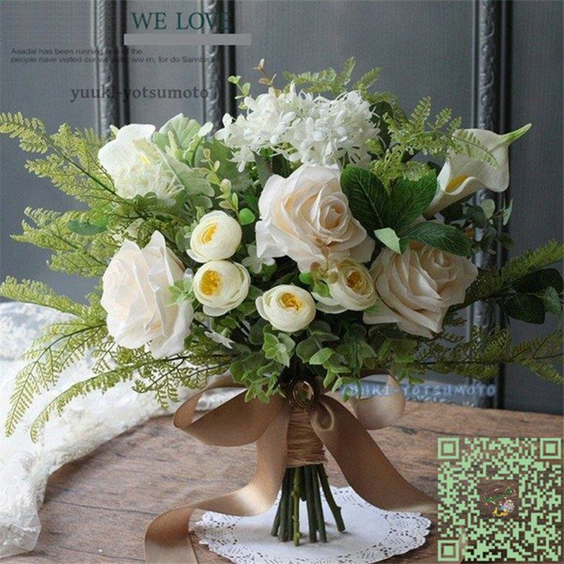 花 ブーケ ブライダルブーケ 花束 花嫁 写真撮り ウエディングブーケ 披露宴 結婚式 お祝い プレゼント ウェディング用 お誕生日 大 手作り 造花 歓迎会 通販 Lineポイント最大0 5 Get Lineショッピング