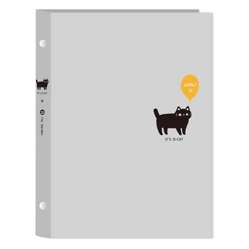 JOY STAR O Cat 斬形貓 20孔細版夾 適用各種20孔活頁紙  灰色  1本