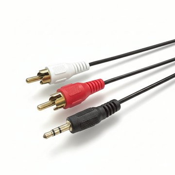 3.5mm立體聲耳機頭轉梅花端子*2音源線 音響 喇叭 線 揚聲器 RCA AV端子 音源 一分二 L00904