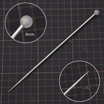 黏土工具 軟陶超輕粘土不沾粘尼龍丸棒針二合一工具diy圓頭眼窩製作工具