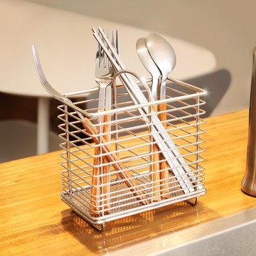 Stenfactory 長方形瀝水餐具籃  不鏽鋼  1個