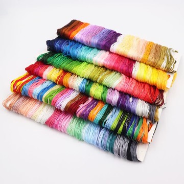 100色精選板線 刺繡套裝十字繡6股繡花帶金銀線 初學生材料工具。