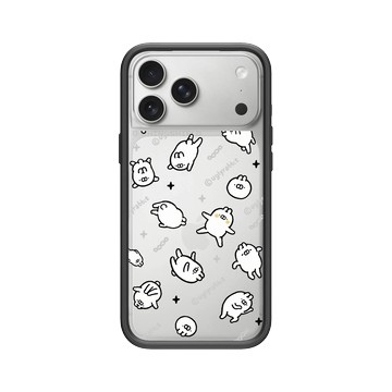 iPhone 17 Pro Max Mod NX -邊框背蓋組合 (相機按鈕) 黑 - Ugly Rabbit 醜白兔 - 印花經典款