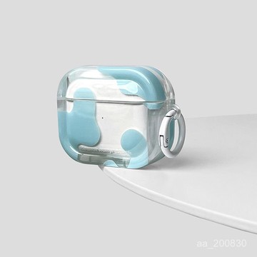 ✨限時特惠✨日韓ins藍色奶牛適用AirPodspro2代蘋果1/2/3代防摔pro耳機軟殻