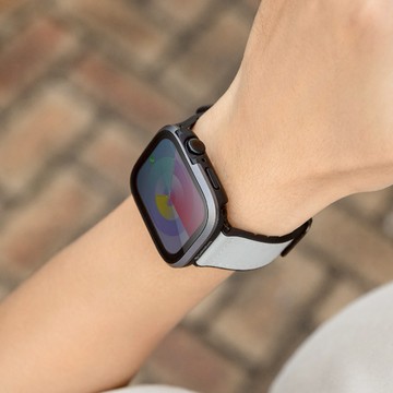 【SwitchEasy 魚骨牌】Modern Hybrid 9H鋼化玻璃鋁合金保護殼-Apple Watch