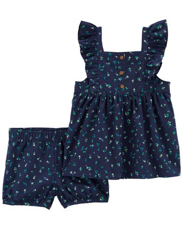 Toddler 2-Piece Floral Tank & Short Set