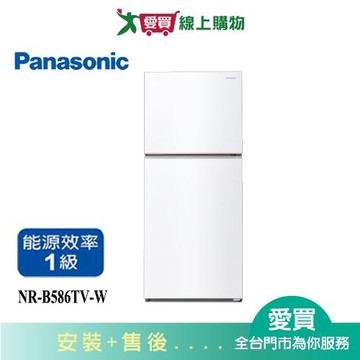 Panasonic國際580L無邊框鋼板雙門變頻冰箱NR-B586TV-W_含配送+安裝【愛買】
