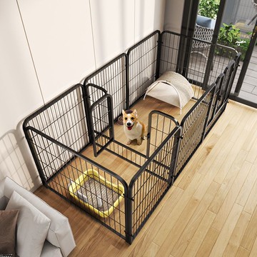 狗狗圍欄一室一衛室內柵欄防越獄泰迪比熊中小型犬寵物圍欄狗籠子