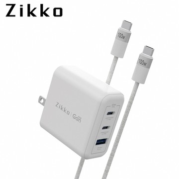 Zikko 65W GaN 氮化鎵2C+1A 快充線材組 (UM001)