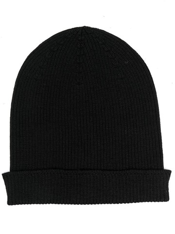 Rick Owens - ribbed cashmere beanie - men - Cashmere - One Size - Black