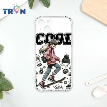 TRON IPhone 15 PLUS 雜誌風潮流女孩 四角防摔 軟殼 手機殼