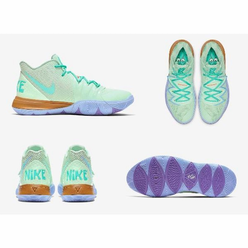 ナイキ メンズ カイリー５ スポンジボブ Nike Kyrie 5 IV バッシュ Spongebob Squidward Frosted  Spruce/Aluminum | LINEショッピング