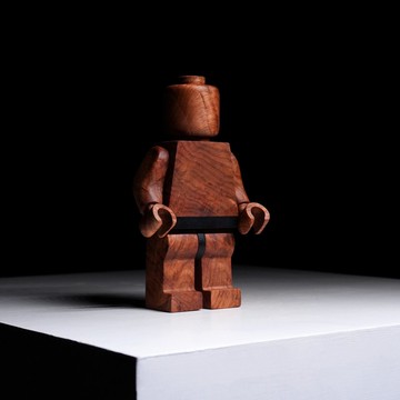 【木質積木人】 X5 紅檜 - 捲絲榴紋 - 經典款