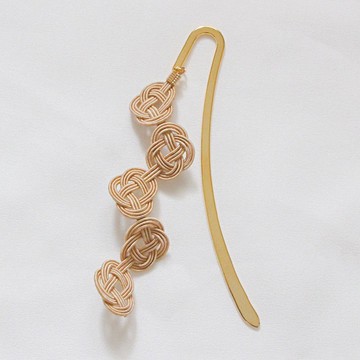 按自己的節奏閱讀Mizuhiki Bookmarker金米色