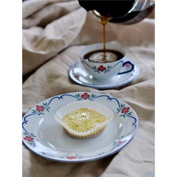 瑞典Rorstrand松德博恩系列 圓形釉下彩小清新平盤 進口日本早餐