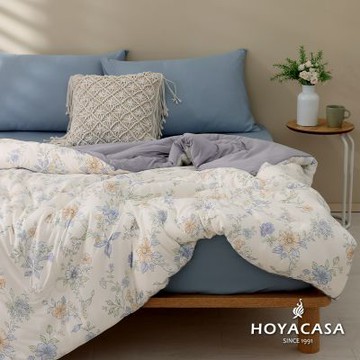 HOYACASA 韓系抗菌潔淨泡芙針織冬被(180x210cm)-清香花韻