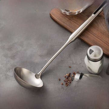ZXTIG莊信家用純鈦長柄加厚多功能湯勺打粥稀飯盛炒菜湯鍋飯勺子