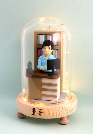 榮休記念小禮品,可客製名字.提供相片客製人物造型(辦公室造型)