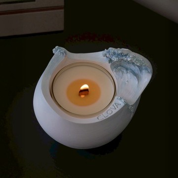 清雅花香調 | 海風捎來的花香信_浪濤造型香氛蠟燭【集朵雲CLOVA