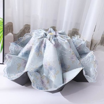 蕾絲刺繡雙層太陽傘女加厚雨傘防曬防紫外線晴雨兩用遮陽傘upf50+