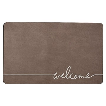 現代風 柔軟舒適 快速吸水 橡膠防滑底 鹿皮絨地墊  40 x 60cm  咖啡色  1張