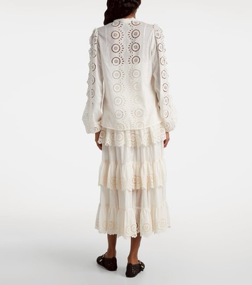 Zimmermann Lucky embroidered cotton blouse