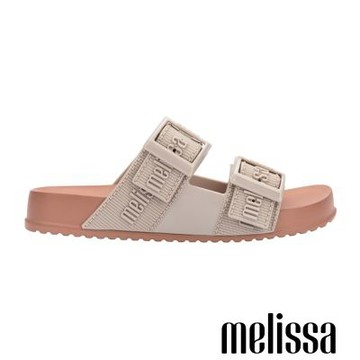 Melissa-LOGO印花雙帶拖鞋(大童)-米色