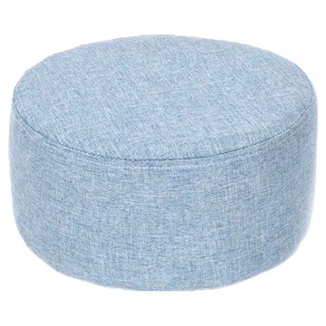 簡約棉麻小圓凳 棉麻+高彈海綿+實木框架 北歐風格  藍色  1個