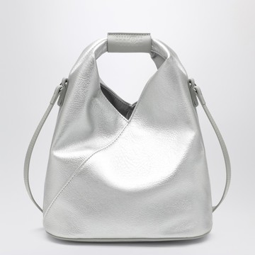 Japanese Crossbody Bag silver eco leather