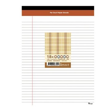 博崴布格紋易撕單線簿/AO4011/18K/白/50張