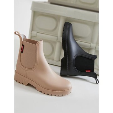 雨牧時尚新款厚底切爾西雨鞋女款短筒雨靴防水套鞋外穿防滑水鞋