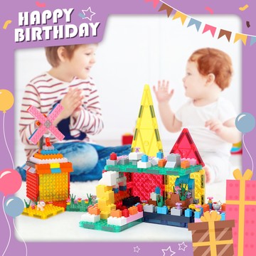 打造我的夢幻王國【Teamson】3D積木與磁力片組 - 206PCS 兒童玩具 3D積木 磁力片 創意不受限 拚搭更自由 手部鍛鍊 生日禮物 快樂成長