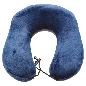 PUSH U型枕 記憶棉旅行枕 汽車飛機午睡護頸枕 含錦綸水晶超柔和磁石  29 x 25 x 15cm  藏青色